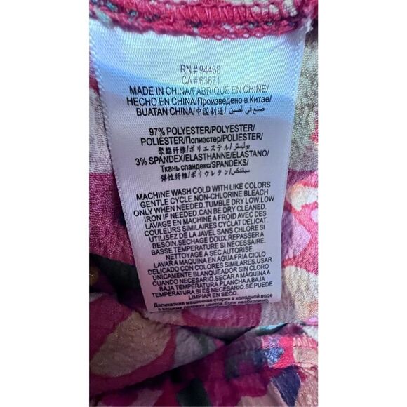 BCBGENERATION WOMENS HIGH WAISTED SLIM LEGS FLORAL PANTS NEW  P1-94 - Picture 11 of 11